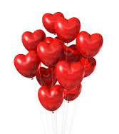 Bouquet of 12 air filled heart balloons