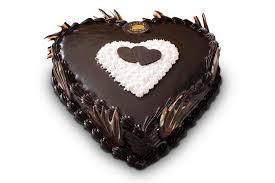 1 Kg chocolate truffle heart shaped cake